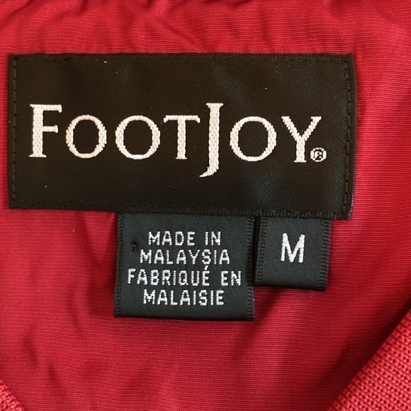 FootJoy short sleeve rain pullover size Medium dark red and black - Picture 2 of 7